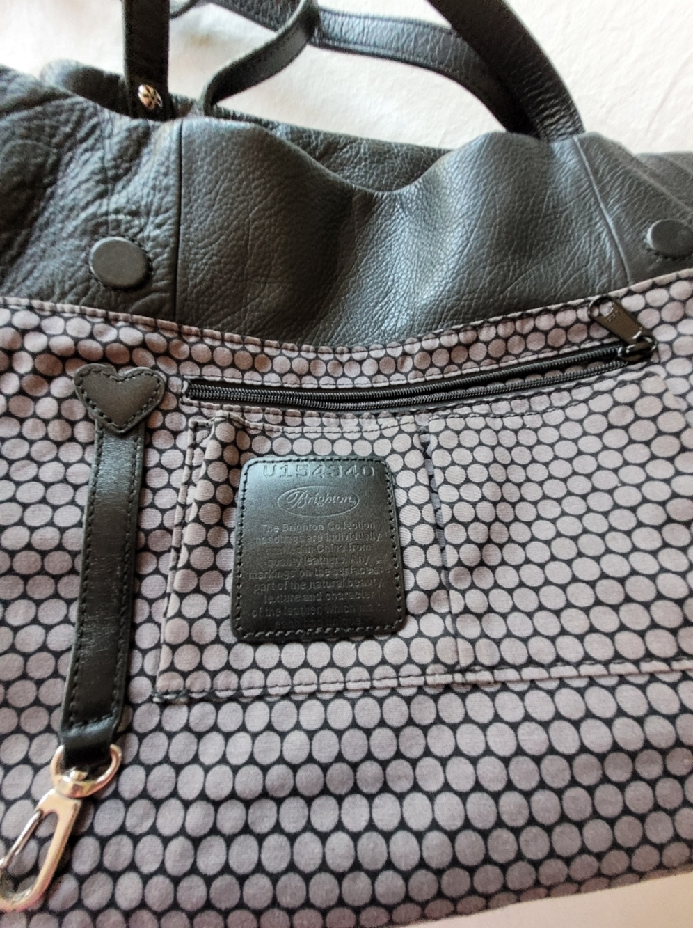Brighton Black & Blue Leather Shoulder Bag with Tassel - Picture 4 of 13